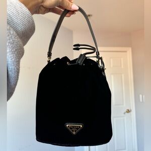 Prada women’s Velvet Drawstring Mini Bag